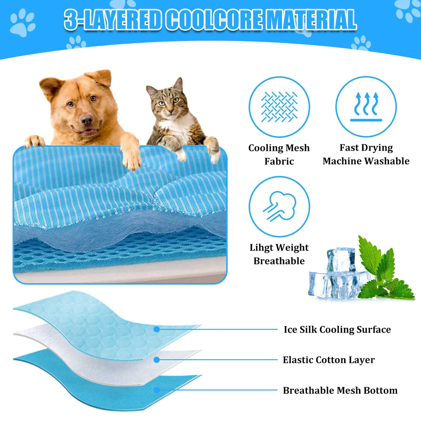 Zhejiang Pet Cooling Mat For Dogs Cats Indoor Outdoor Nap