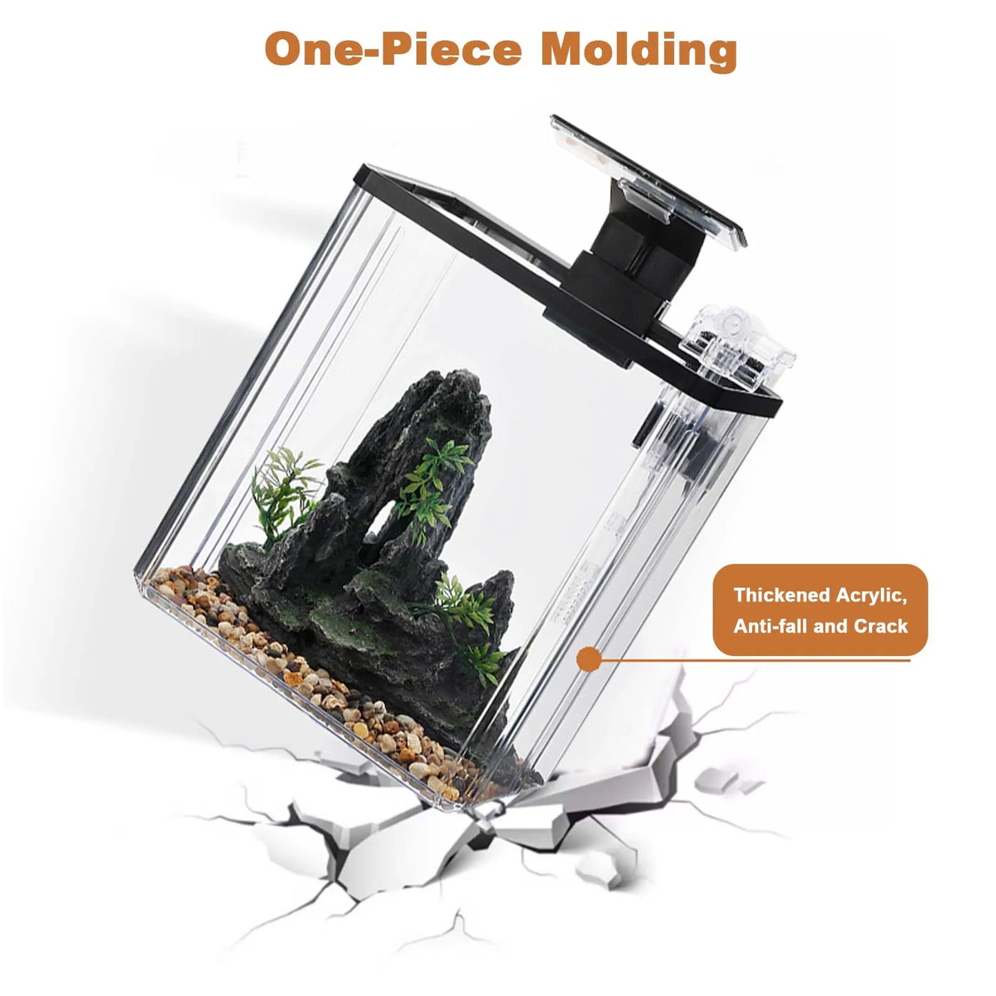 TWISTER.CKH Aquarium Starter Kit With LED Light Pump