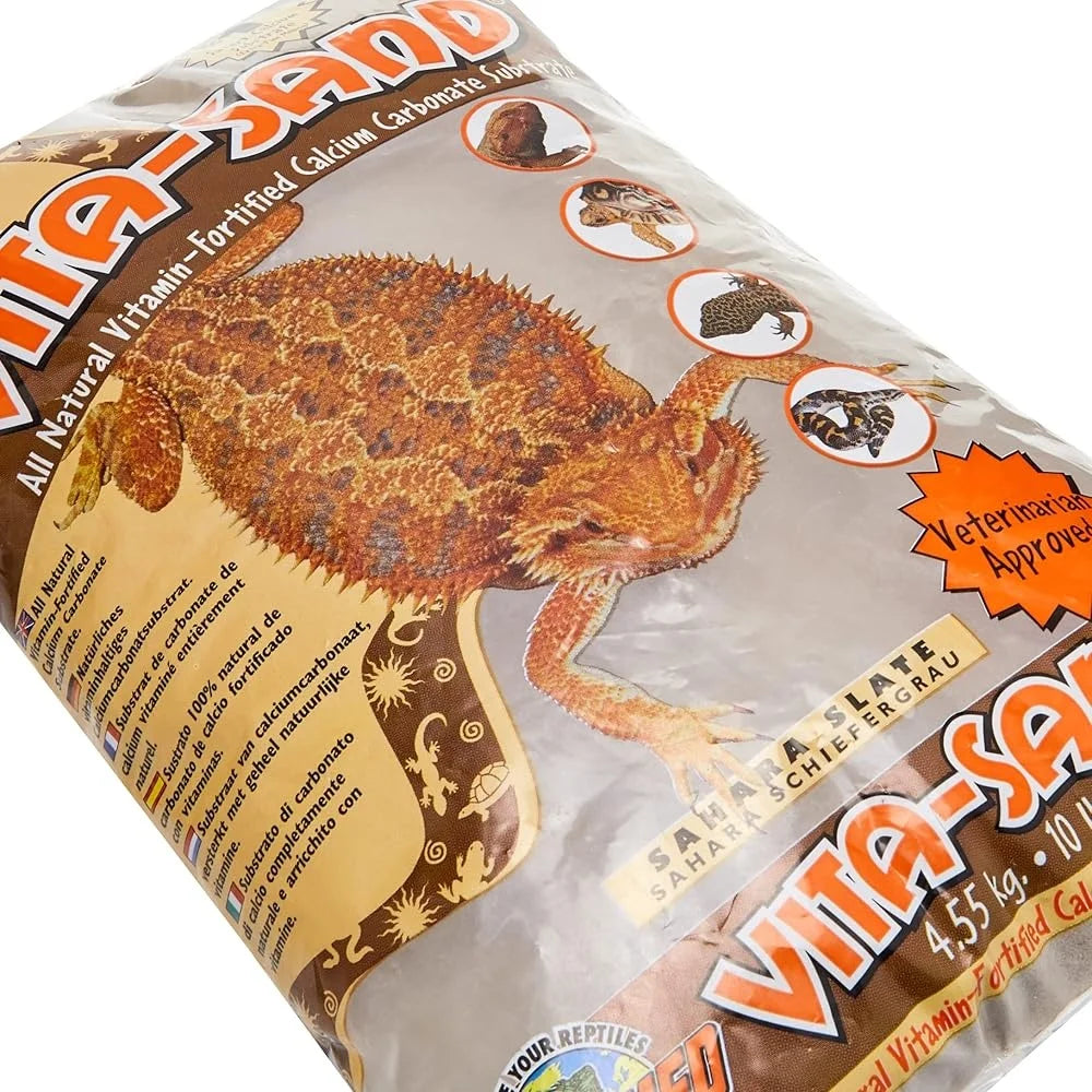 Vita Sand 10lbs Sahara Slate Natural Reptile Substrate Pellets Immune Boost No Additives Color Options Available