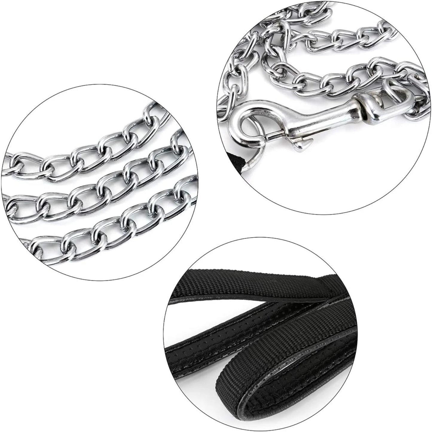 Integrated Metal Dog Leash Collar Combo Heavy Duty