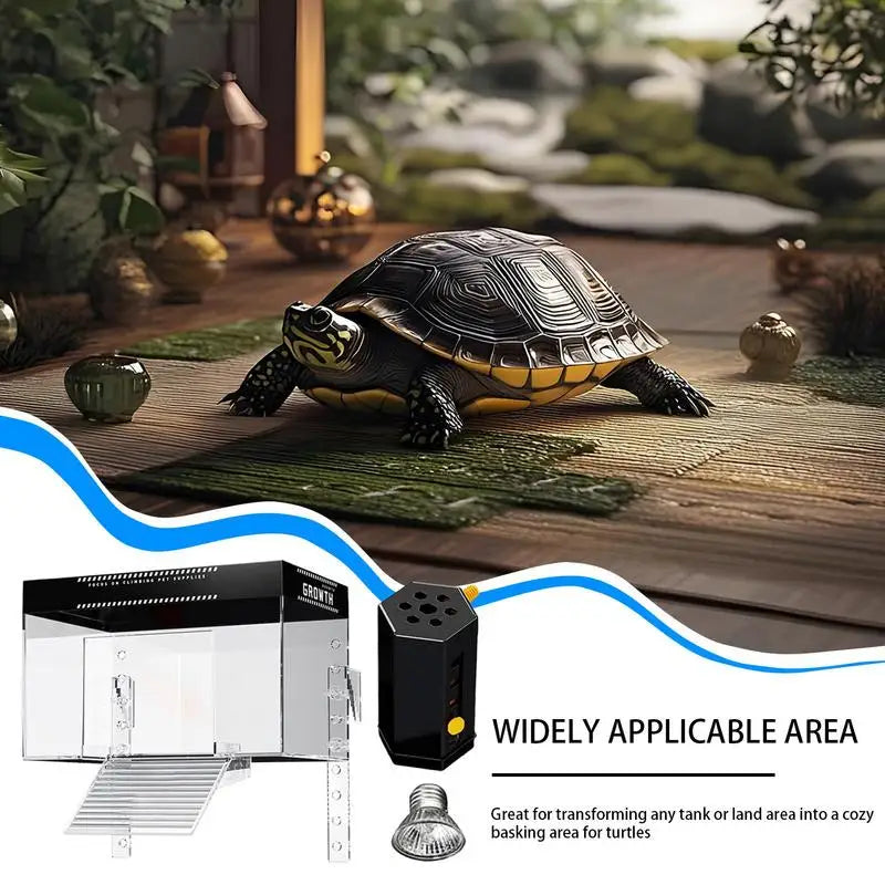 Over Tank Turtle Basking Dock With Lid