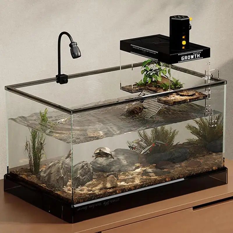 Over Tank Turtle Basking Dock With Lid