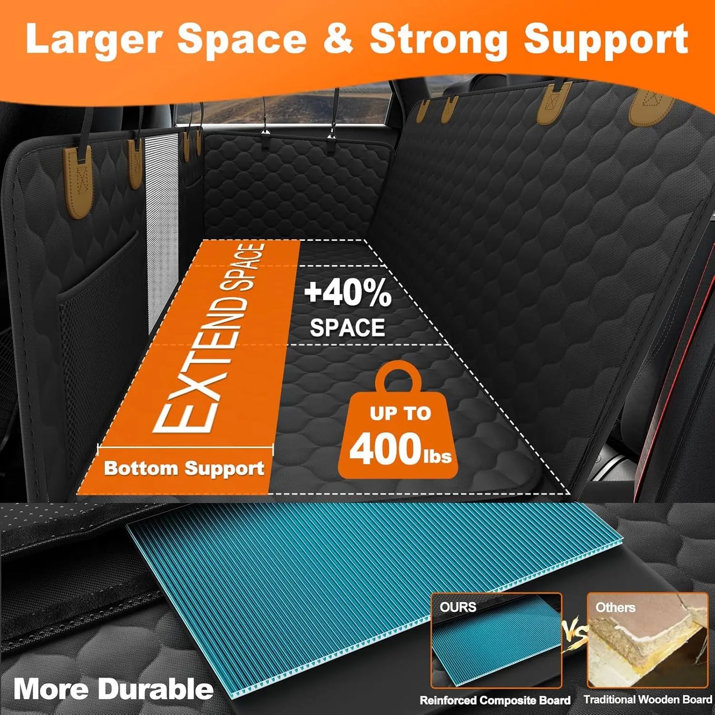 WedyvkoCN Foldable Waterproof Dog Car Seat Hammock Rear