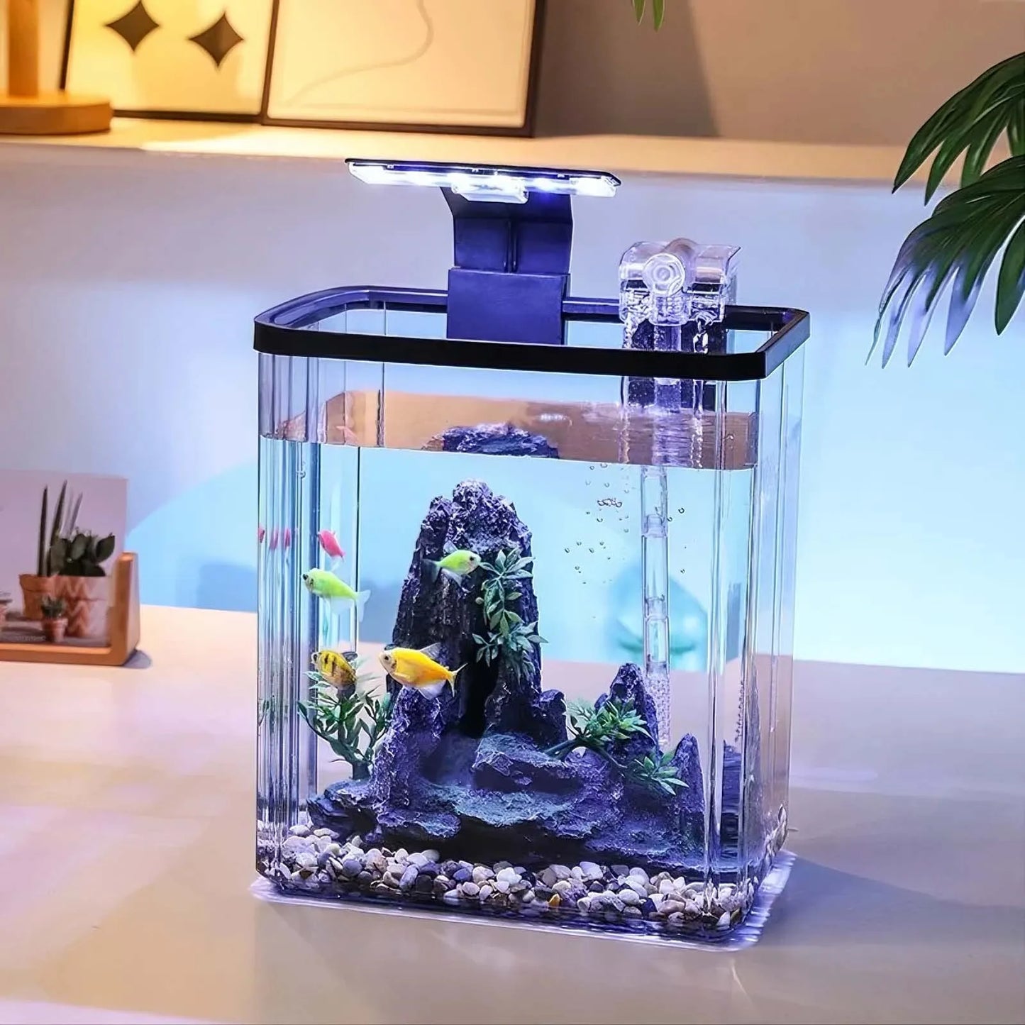 TWISTER.CKH Aquarium Starter Kit With LED Light Pump
