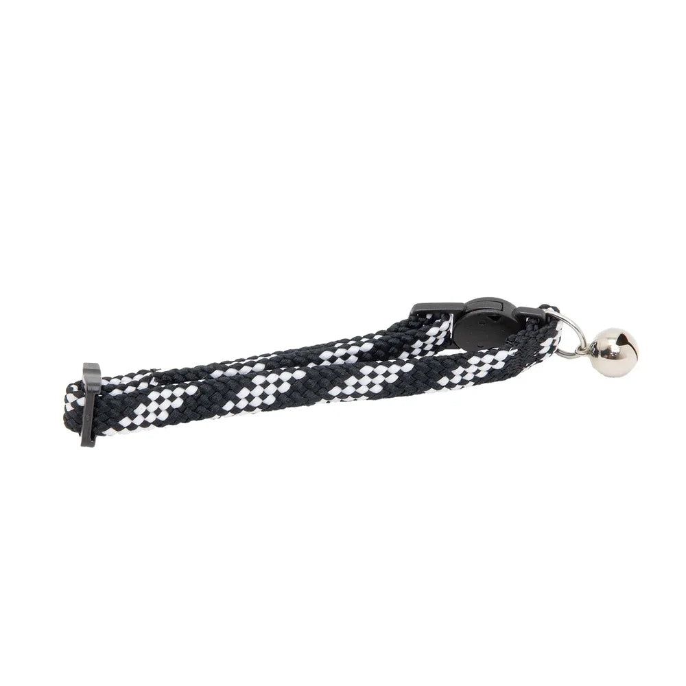 2-Pack Adjustable Cat Collar with Breakaway Safety Closure Reflective Design Bell ID Tag Ring Cats and Kittens