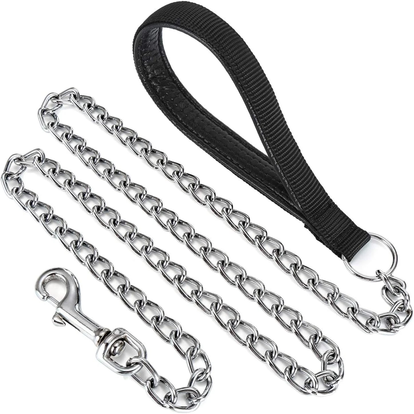 Integrated Metal Dog Leash Collar Combo Heavy Duty