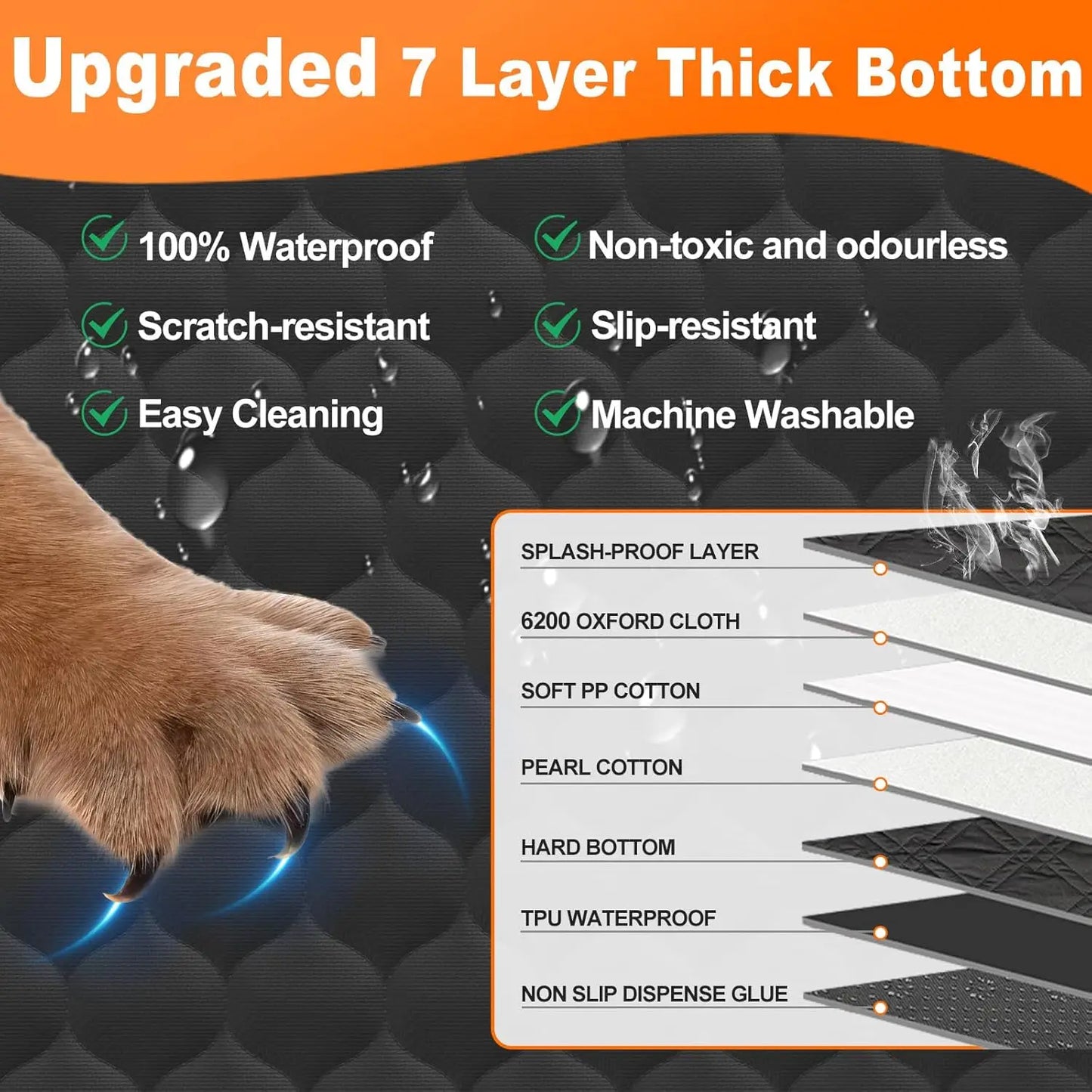 WedyvkoCN Foldable Waterproof Dog Car Seat Hammock Rear