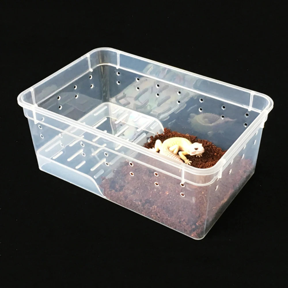 LOYALHEARTDY 8 Grid Reptile Enclosure Cage Gecko Lizard Pet Snake Terrarium Fish Tank Spider Insects Breeding Box+Heating Pad