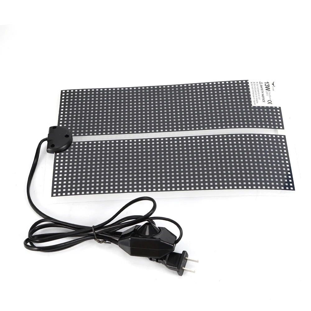 LOYALHEARTDY 8 Grid Reptile Enclosure Cage Gecko Lizard Pet Snake Terrarium Fish Tank Spider Insects Breeding Box+Heating Pad