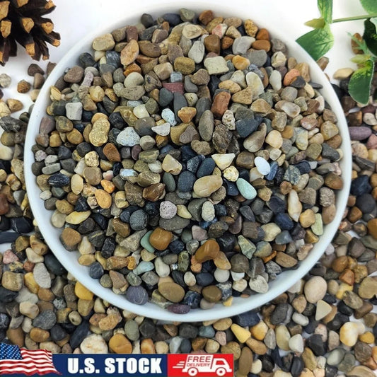 5lbs Natural River Rocks Aquarium Gravel Fish Tank Pebbles Plant Drainage Stones Garden Landscaping Soil Enhancer
