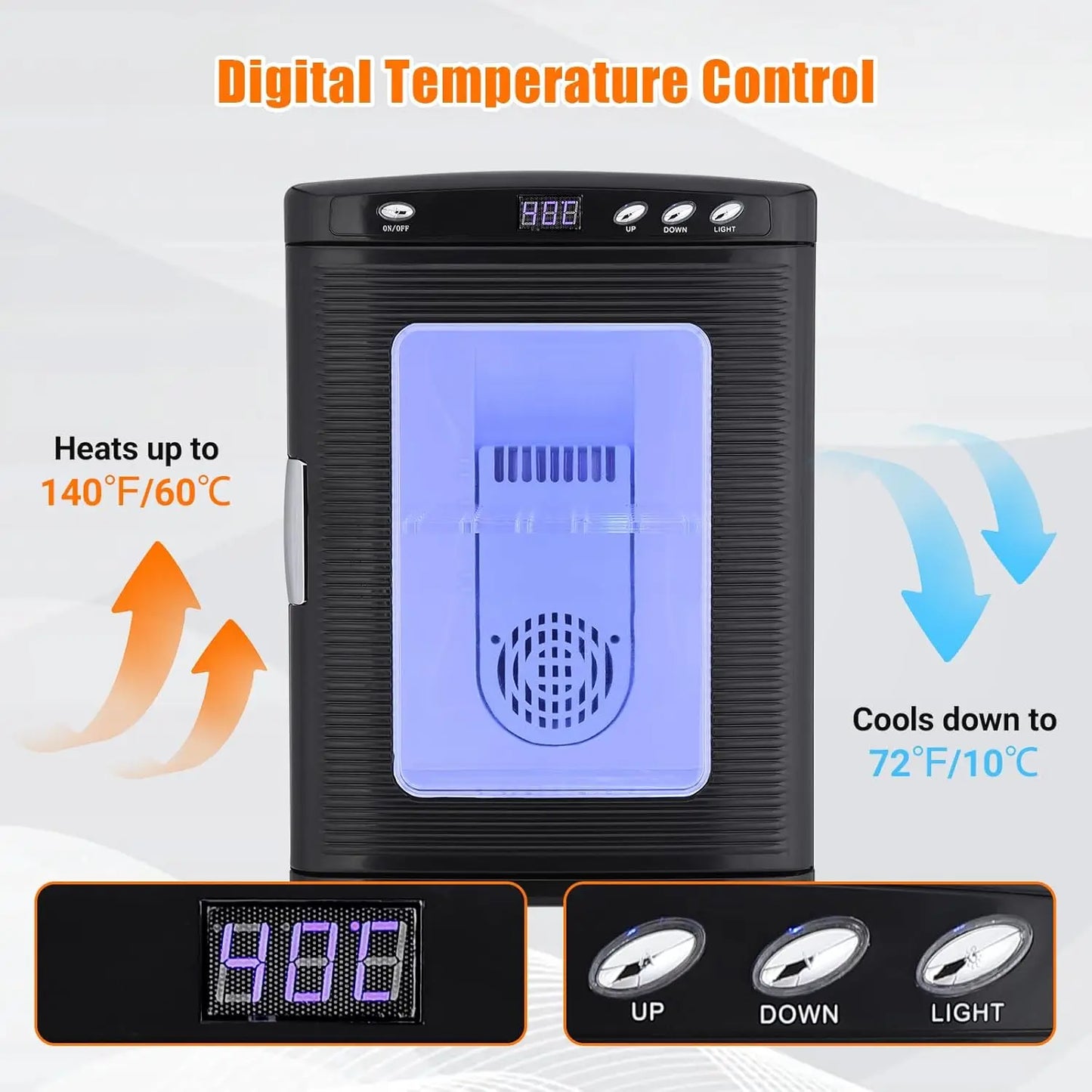 25 L Laboratory Incubator, Portable Reptile Science Laboratory Incubator, Temperature Controlled 10°C-60°C, for Small Reptiles