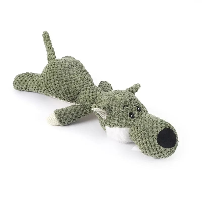 New Pet Toy Dog Plush Toys Interactive Bite Grinding Teeth Clean Teeth Bite Resistant Vocal Animals Pet Supplies