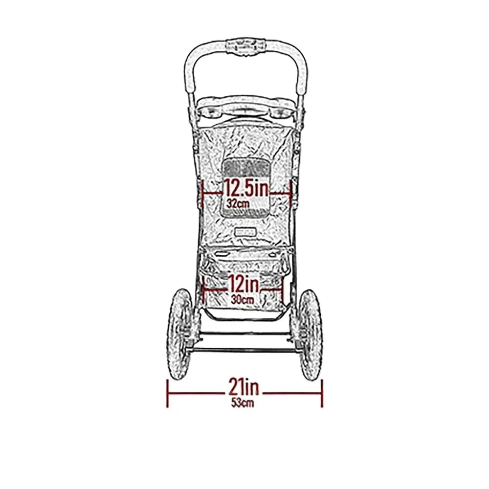 TIFICY Zipperless AT3 Pet Stroller For Cats And Dogs
