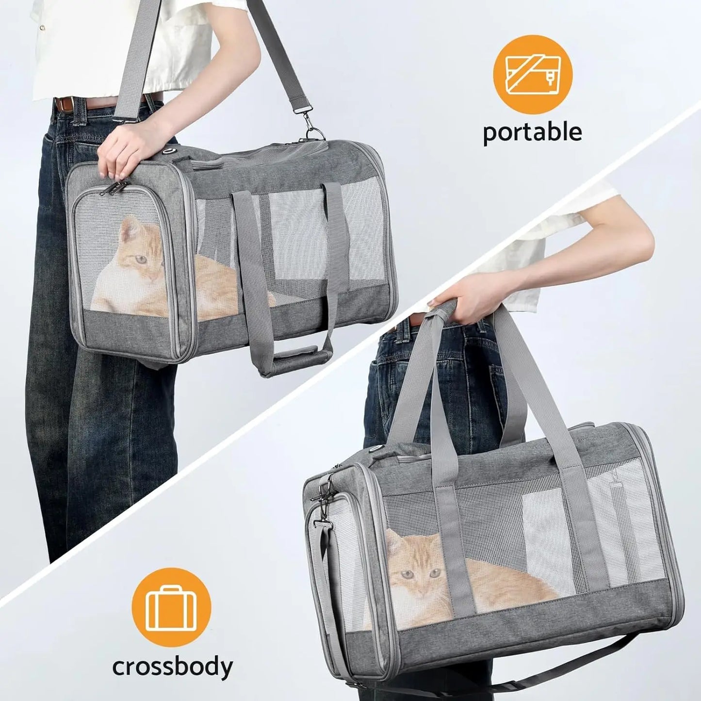 Breed Airline-Approved Super-Breathable Lightweight Soft Pet Carrier with Honeycomb Board