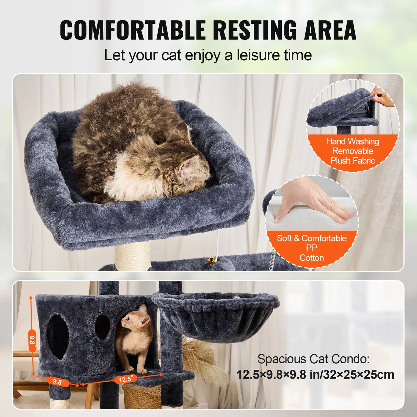 Shanghai Cat Tree 4 Tier Tower With Condo And Sisal Post