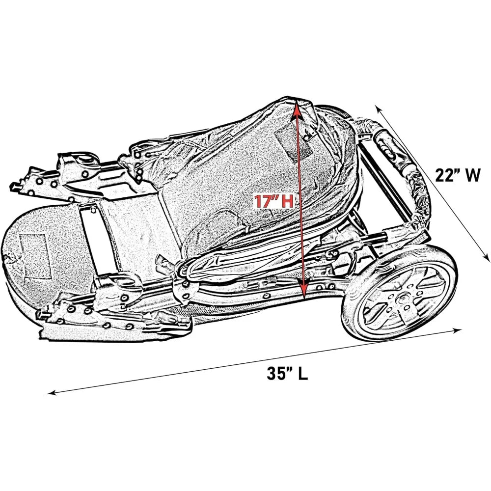 No Zip AT3 Pet Stroller For Cats And Dogs Zipperless