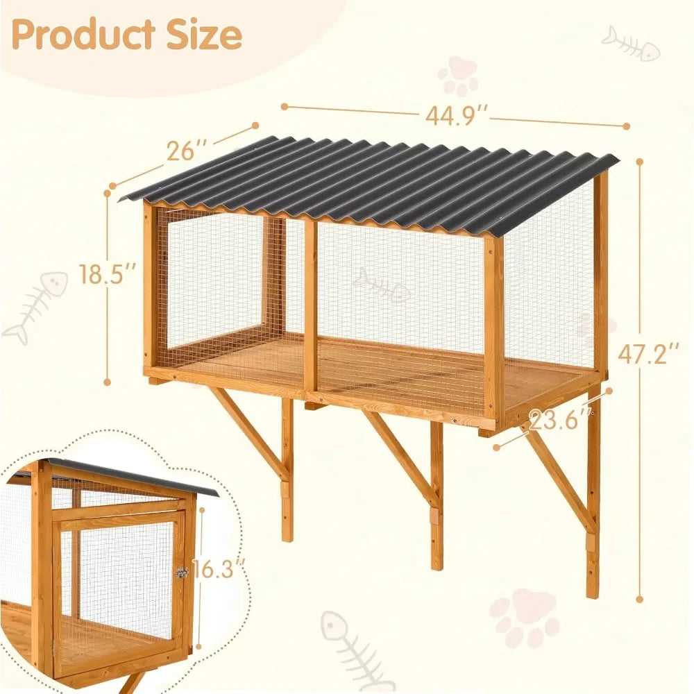 Closure Cat Catio Wall Mounted Window Enclosure Indoor Cats