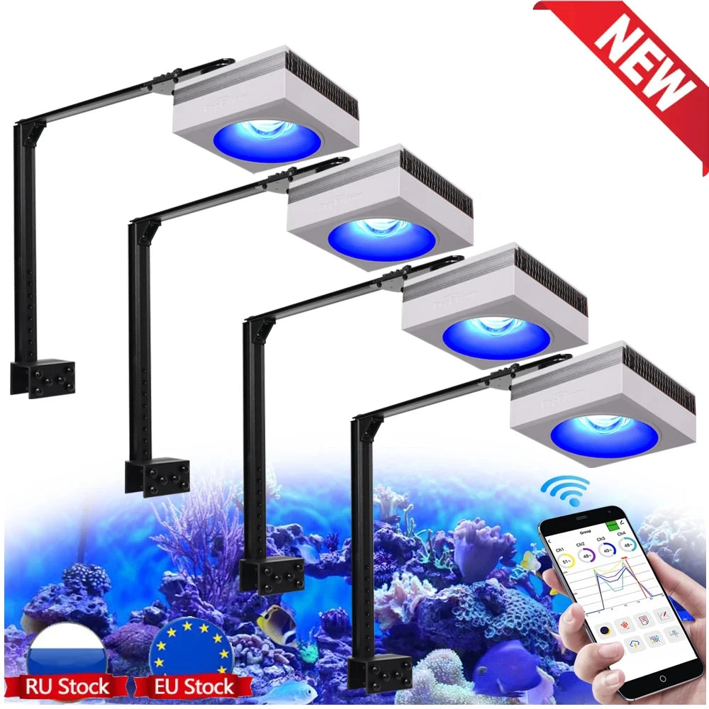 PopBloom-RL90 WiFi Aquarium LED Lighting 100W, Coral Reef Grow Aquarium Light for Saltwater SPS/LPS Marine Fish Tank LED Light
