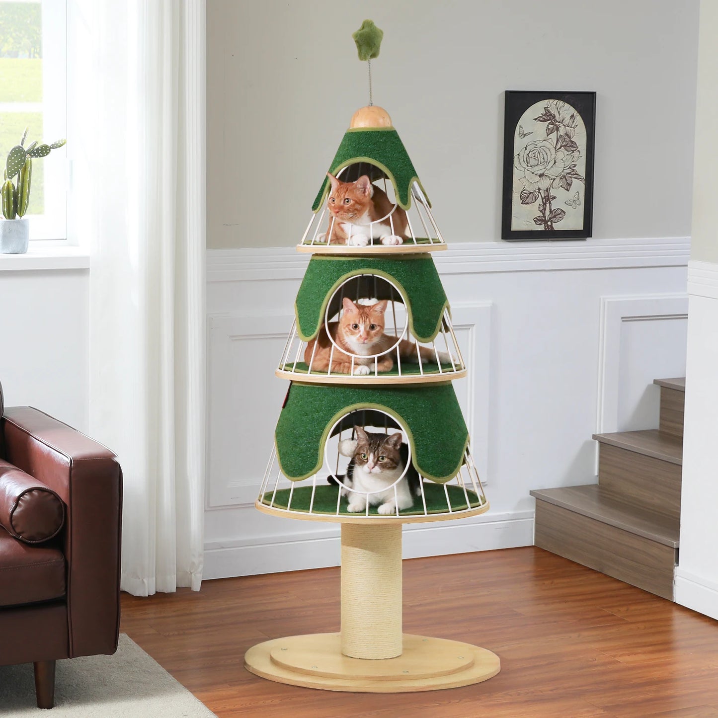 PAWZ Road Modern Cat Tree Tower With Thick Scratch Posts