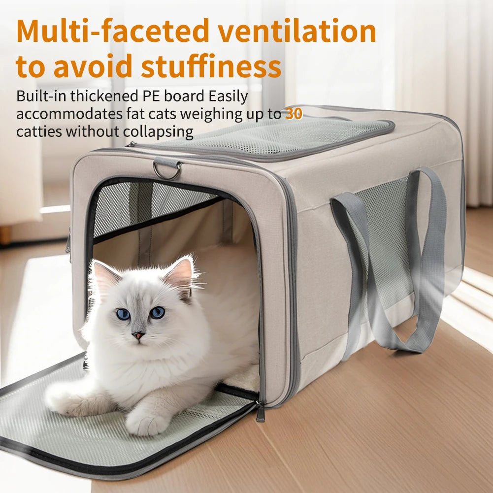 Breed Cat Transport Carrier With Wheels And Safety Belts