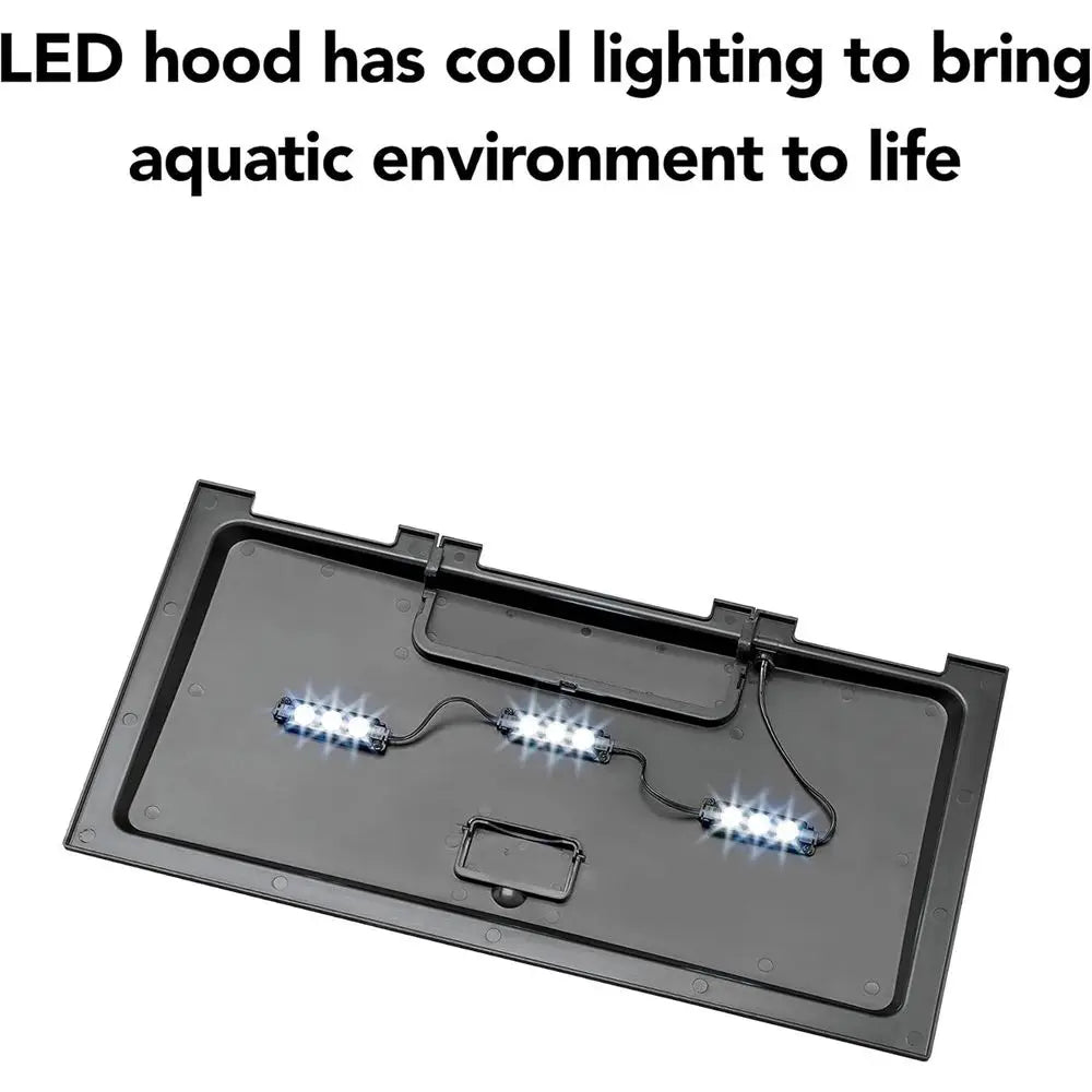 All-in-One Glass Tank Aquarium Starter Kit With LED Lighting Included