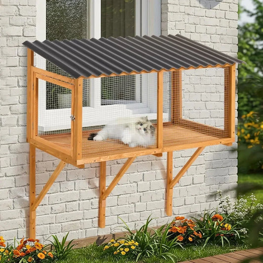 Closure Cat Catio Wall Mounted Window Enclosure Indoor Cats