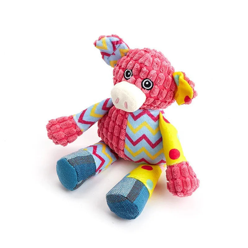 New Pet Toy Dog Plush Toys Interactive Bite Grinding Teeth Clean Teeth Bite Resistant Vocal Animals Pet Supplies