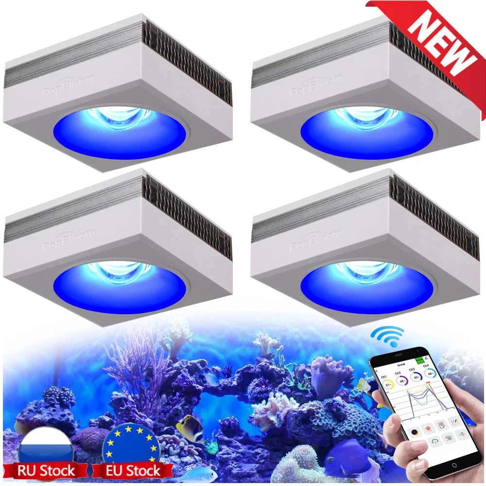 PopBloom-RL90 WiFi Aquarium LED Lighting 100W, Coral Reef Grow Aquarium Light for Saltwater SPS/LPS Marine Fish Tank LED Light