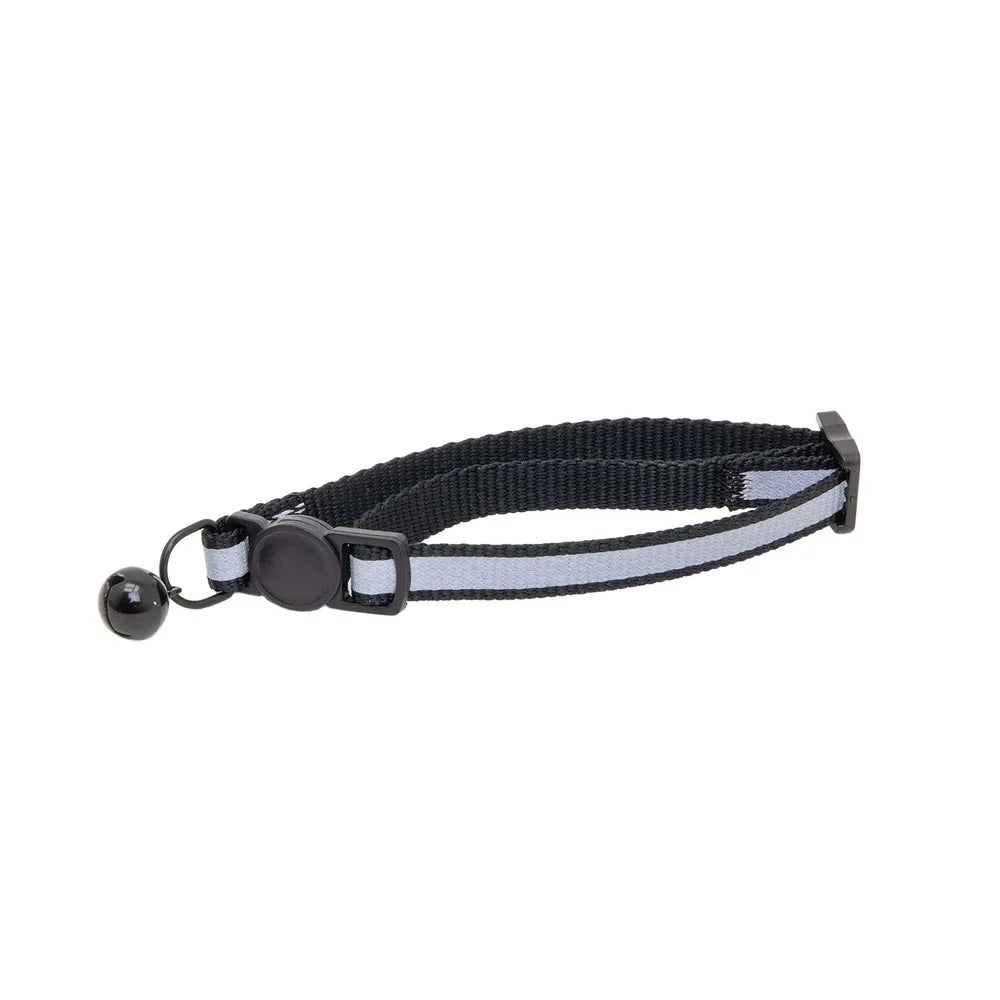 2-Pack Adjustable Cat Collar with Breakaway Safety Closure Reflective Design Bell ID Tag Ring Cats and Kittens