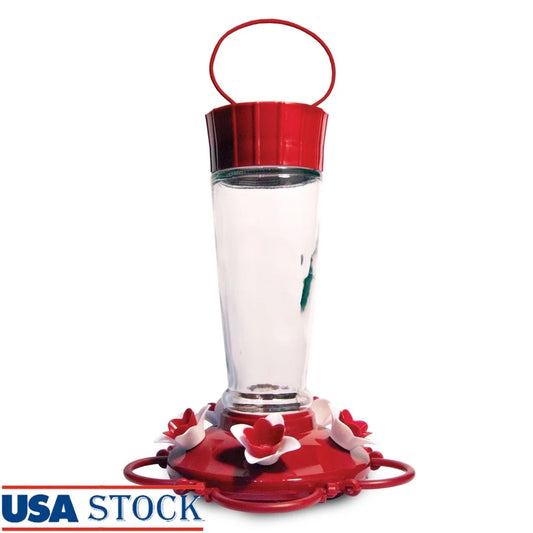 XMSJ Glass Hummingbird Feeder 2 Pack Heavy Duty Dishwasher