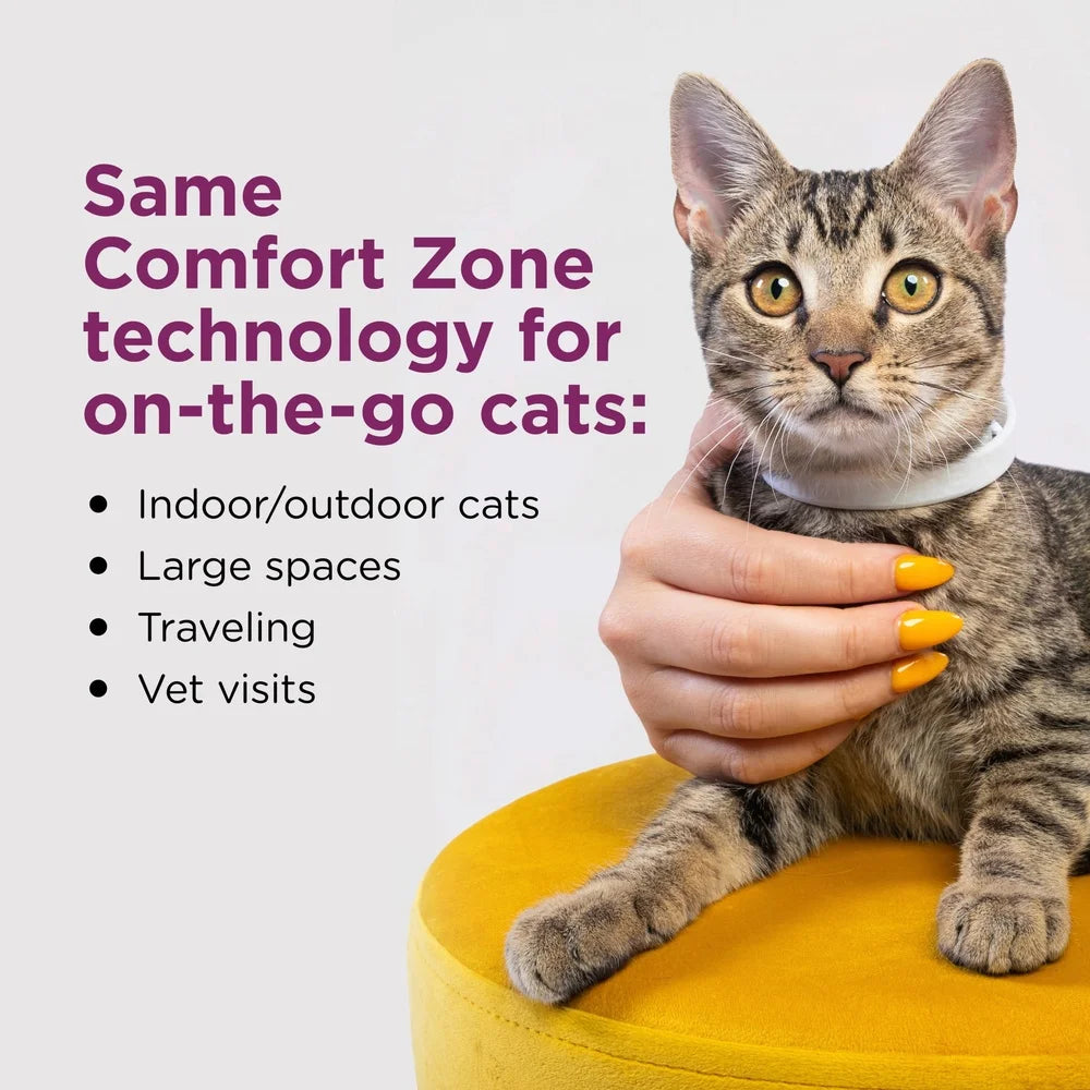 Cat Calming Collar 30 Days Stress Relief Adjustable Pheromone Release Drug Free Safe Behavior Improvement Indoor Outdoor Use