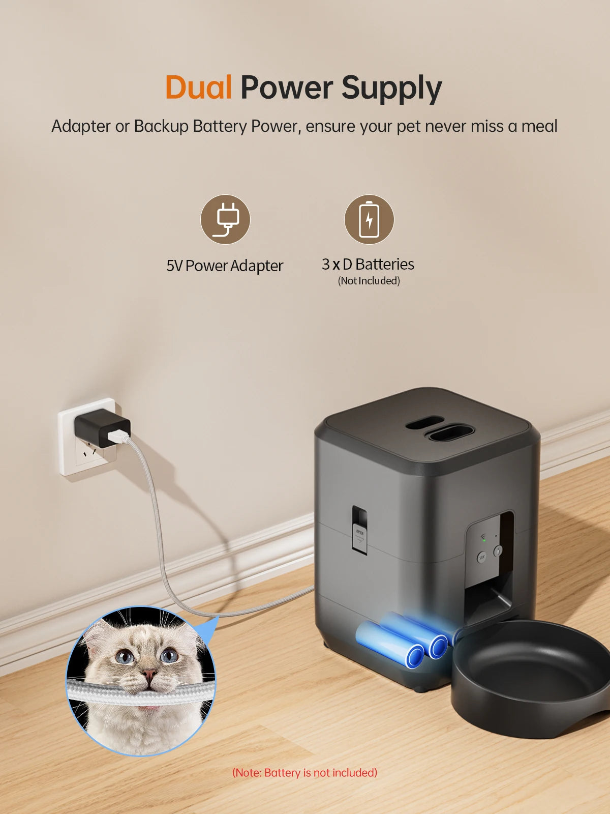 Automatic App Controlled Cat Feeder With WiFi Schedule Timer