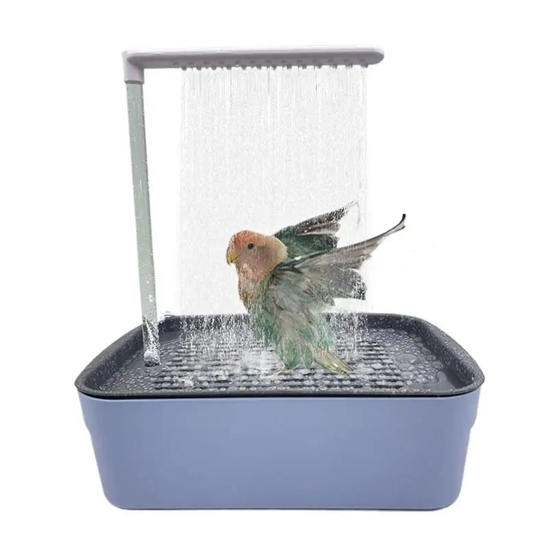 Parrot Bath Tub Automatic Bird Bathing Tub Container Multipurpose Small Bathtub Bowl Cage Bird Shower Fountain For Parakeets