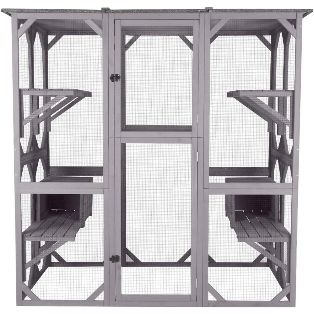 Catio Outdoor Cat Enclosure Wooden Weatherproof Cover