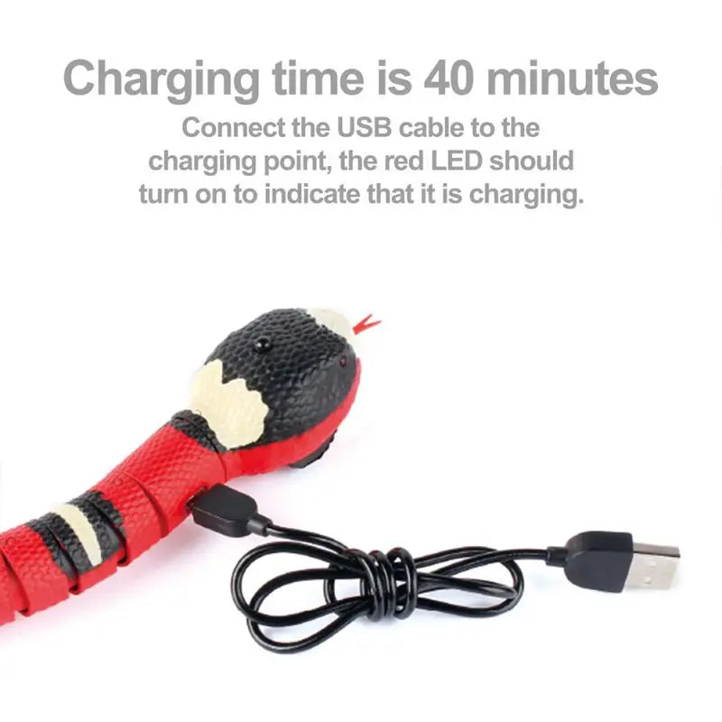 Smart Sensing Snake Interactive Cat Toys Automatic Cats Toys USB Charging Accessories Kitten Toy For Pet Dogs Toy