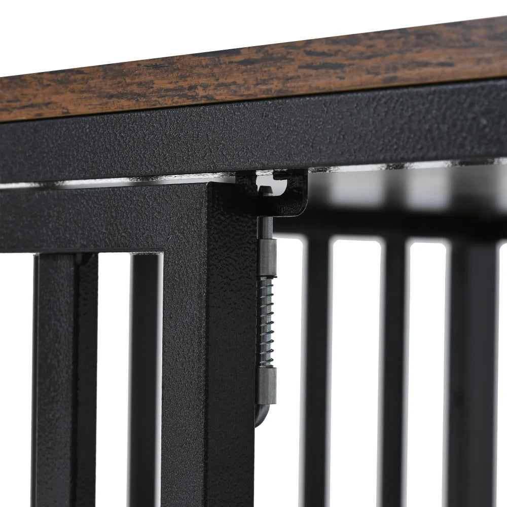 Furniture-Style Heavy Duty Dog Crate With Four Lockable Wheels