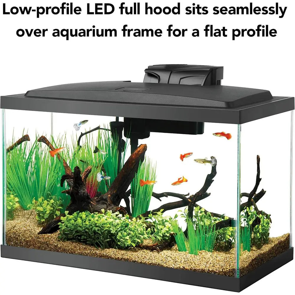 All-in-One Glass Tank Aquarium Starter Kit With LED Lighting Included