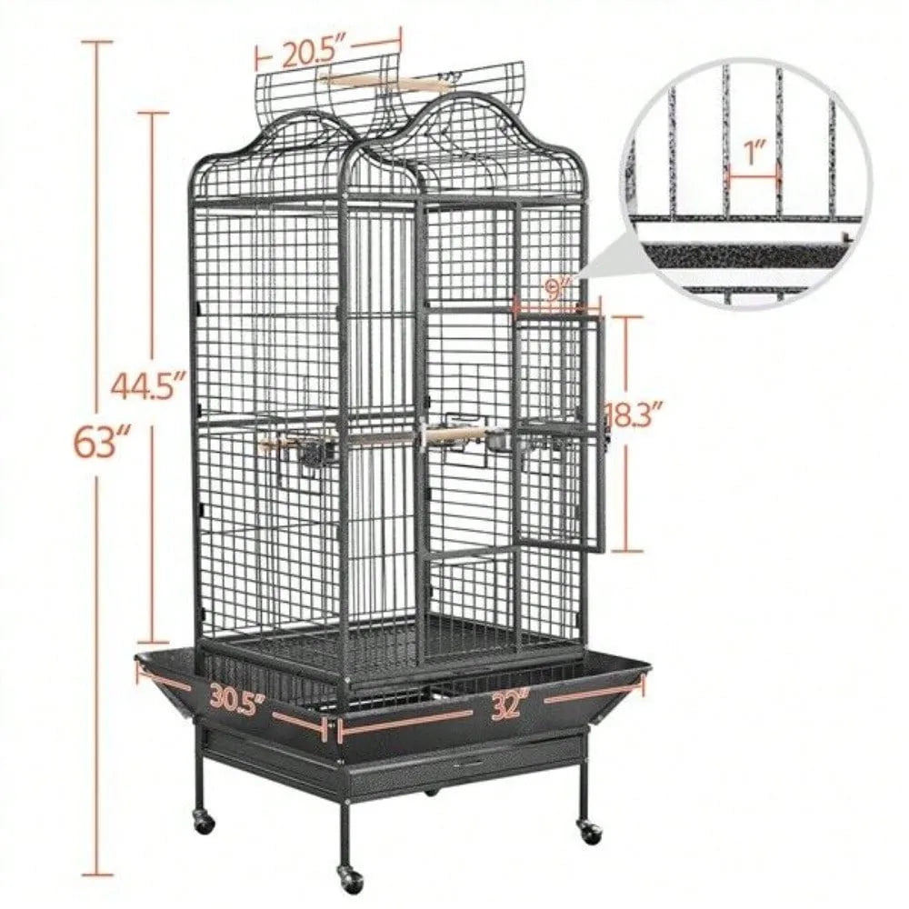 Guangdong Open Playtop Parrot Cage for Large Birds Deluxe