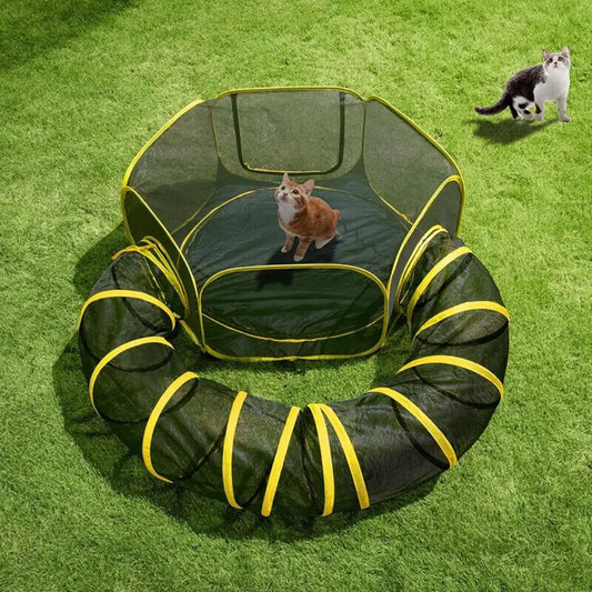 Outdoor Cat Enclosure 2 In 1 Portable Catio Play Tent