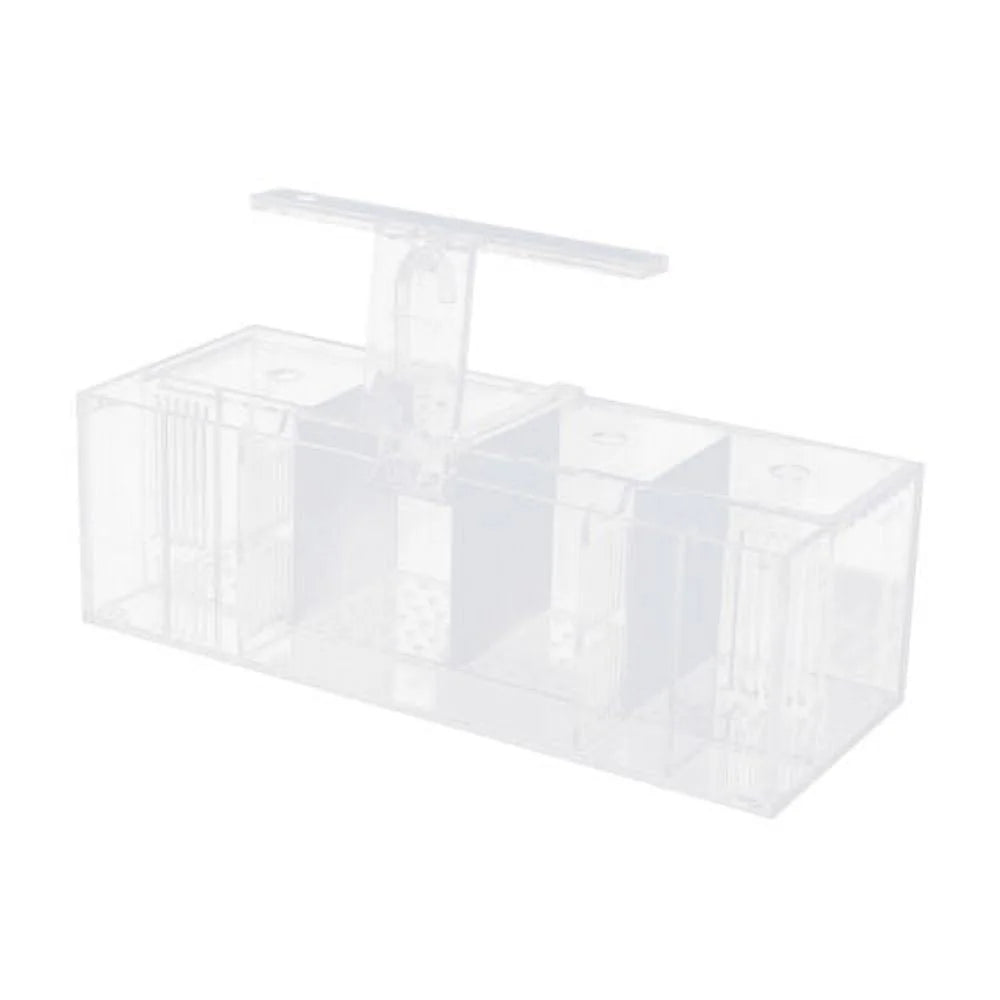 XMSJ LED Acrylic Betta Fish Tank With 4 Separate Compartment Grids and Pump