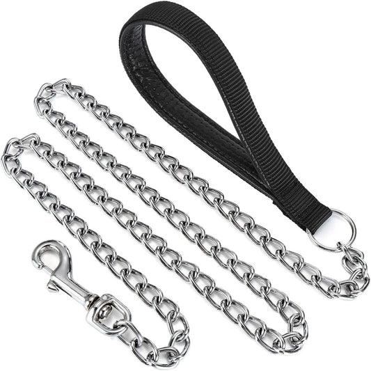 Integrated Metal Dog Leash Collar Combo Heavy Duty