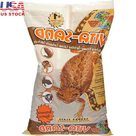 Vita Sand 10lbs Sahara Slate Natural Reptile Substrate Pellets Immune Boost No Additives Color Options Available