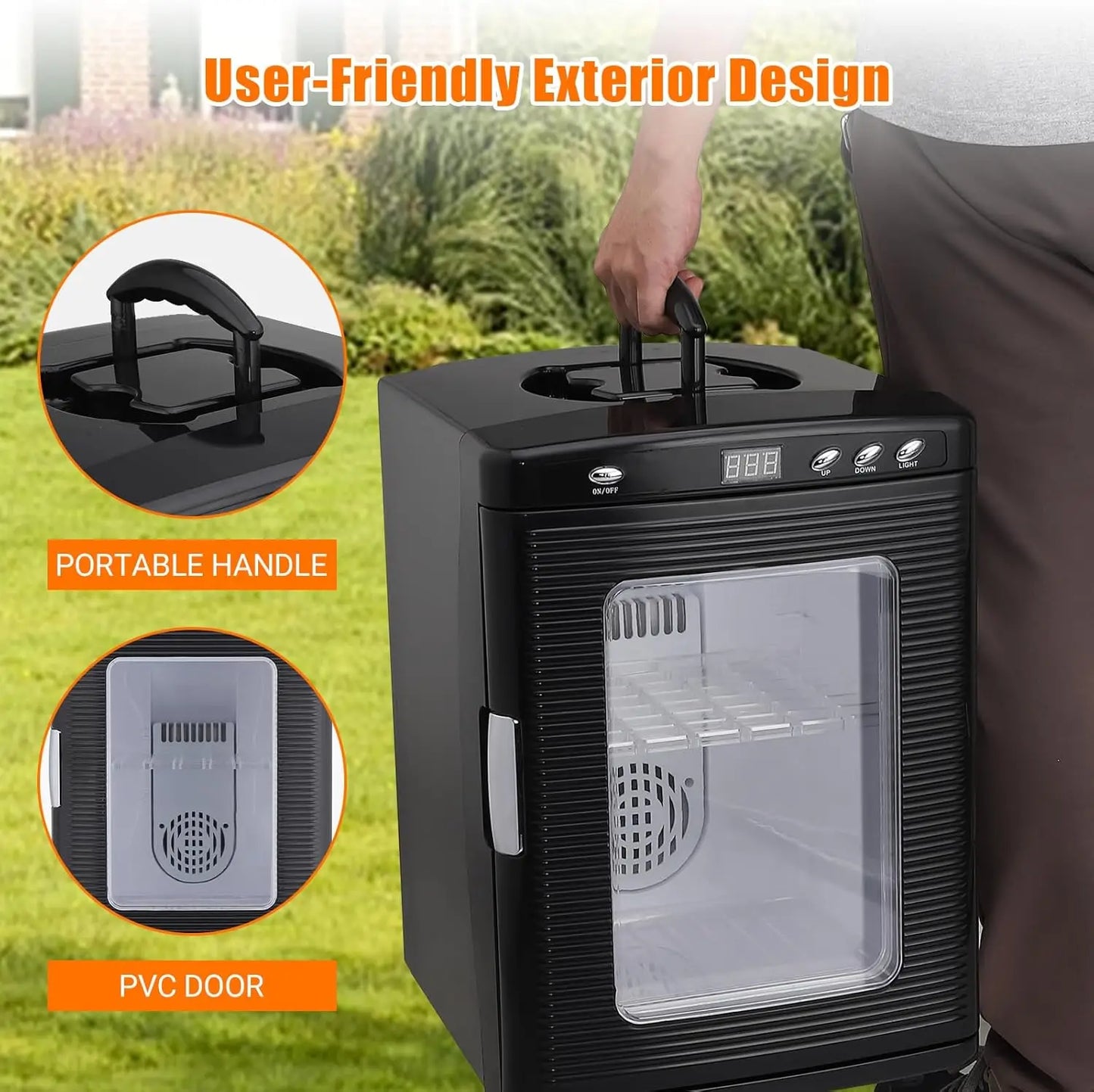 25 L Laboratory Incubator, Portable Reptile Science Laboratory Incubator, Temperature Controlled 10°C-60°C, for Small Reptiles